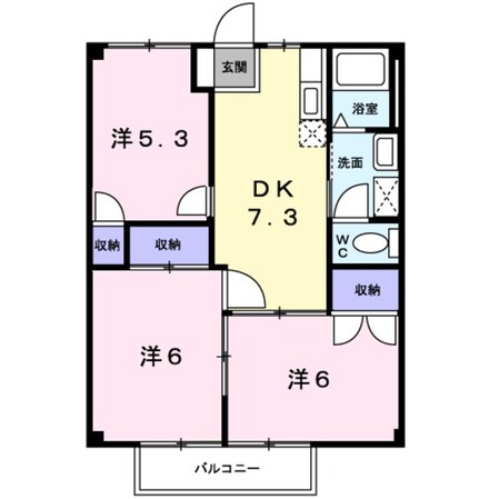 シーサイドナガイⅠの物件間取画像